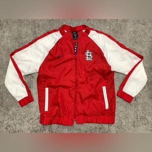 St Louis Cardinals Nike Women's Varsity Full Zip Up Wind Jacket Large